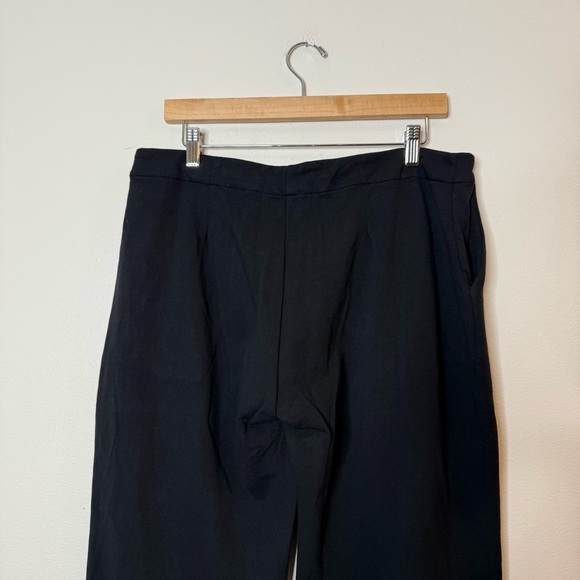 New Jarbo Cotton Lycra Wide Leg Black Pants size XL - Picture 5 of 12